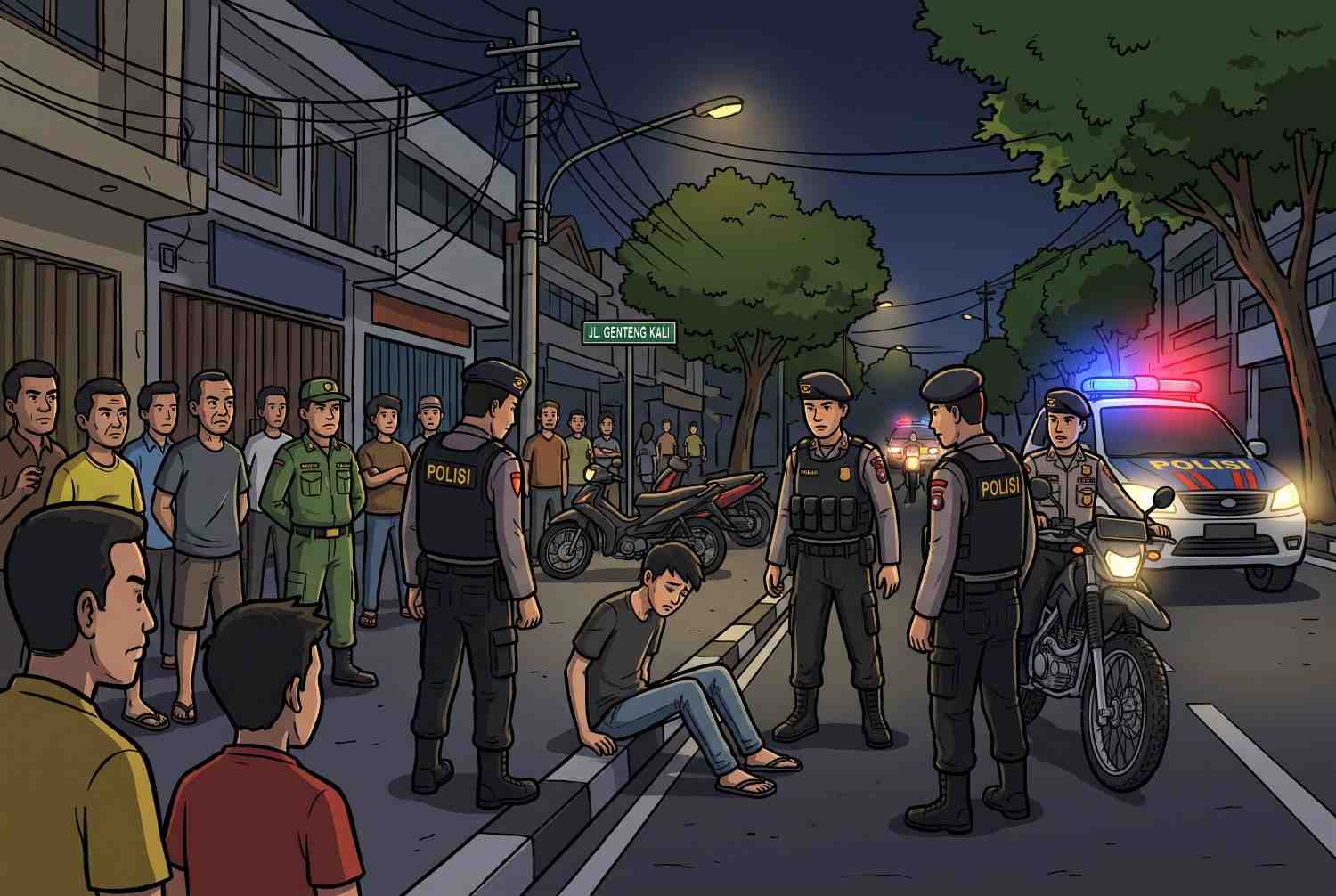 Ilustrasi begal ditangkap